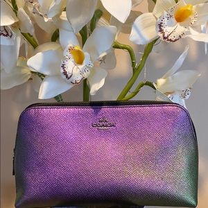 RARE Coach- Cosmetic Case 22 in Hologram Leather